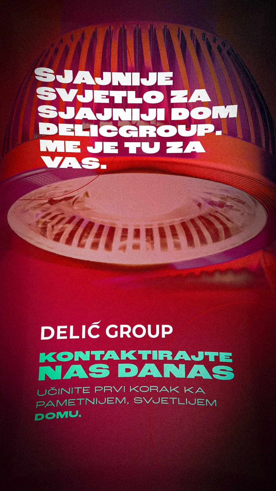 Delić Group lighting campaign poster