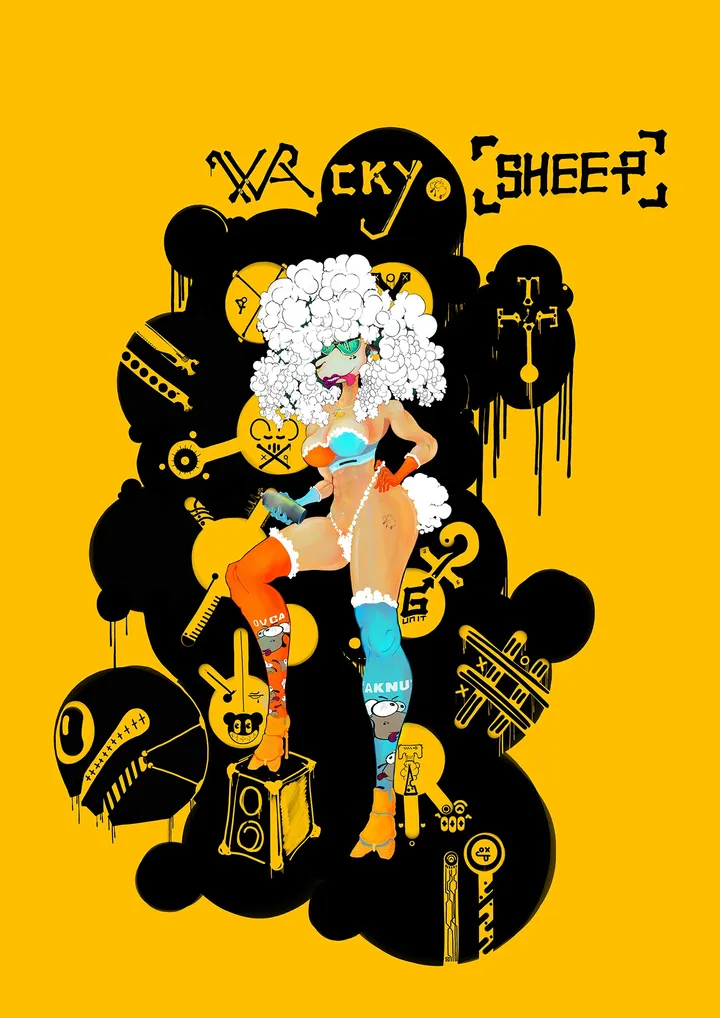 Wacky Sheep character poster