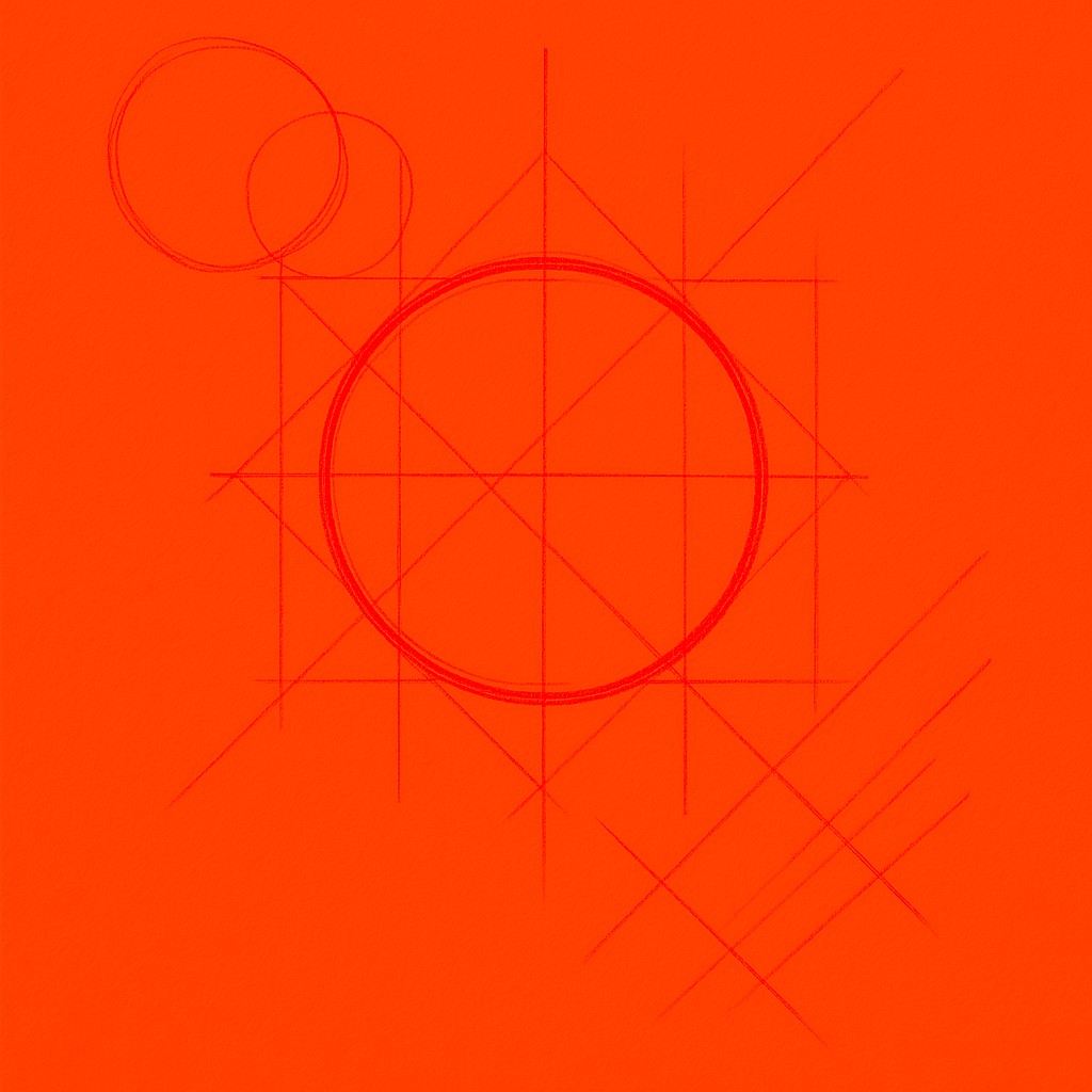 Logo construction sketch